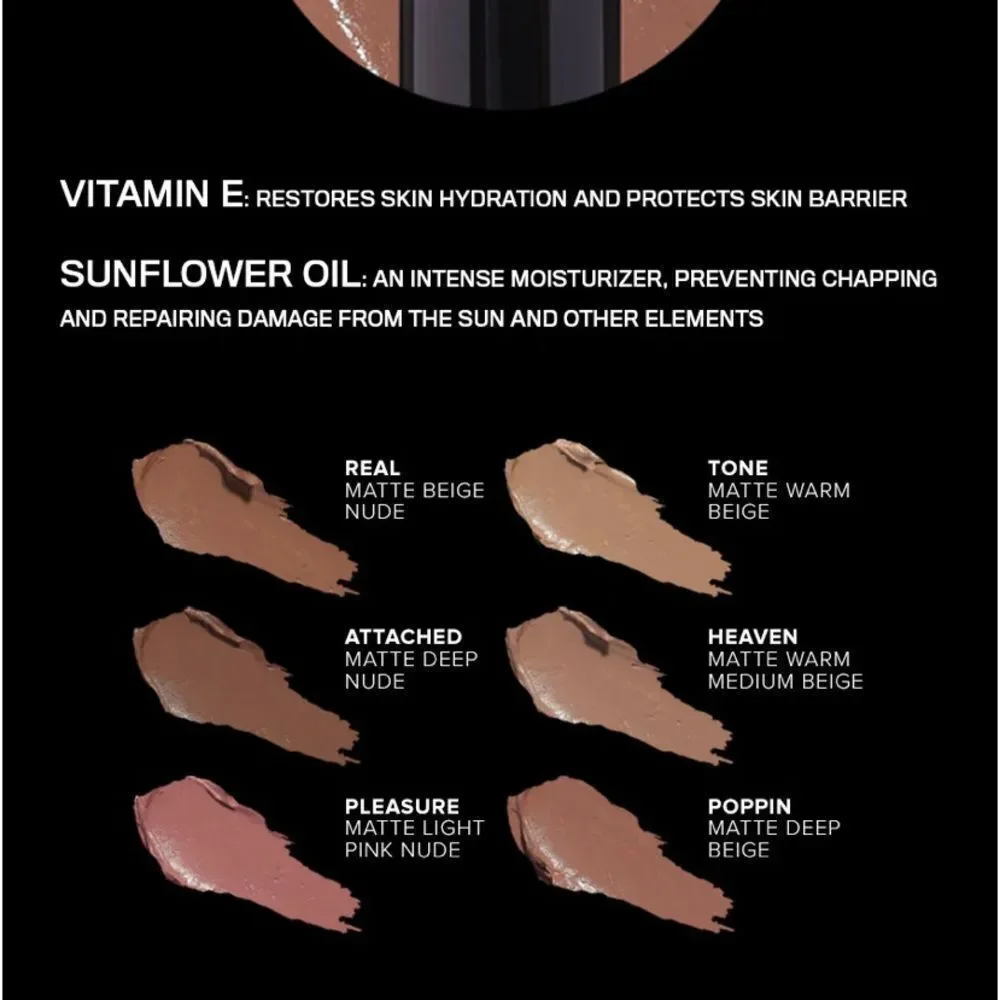 Fashion Nova NOVABEAUTY Perfect Pout Moisturizing Matte Lipstick Color Real
